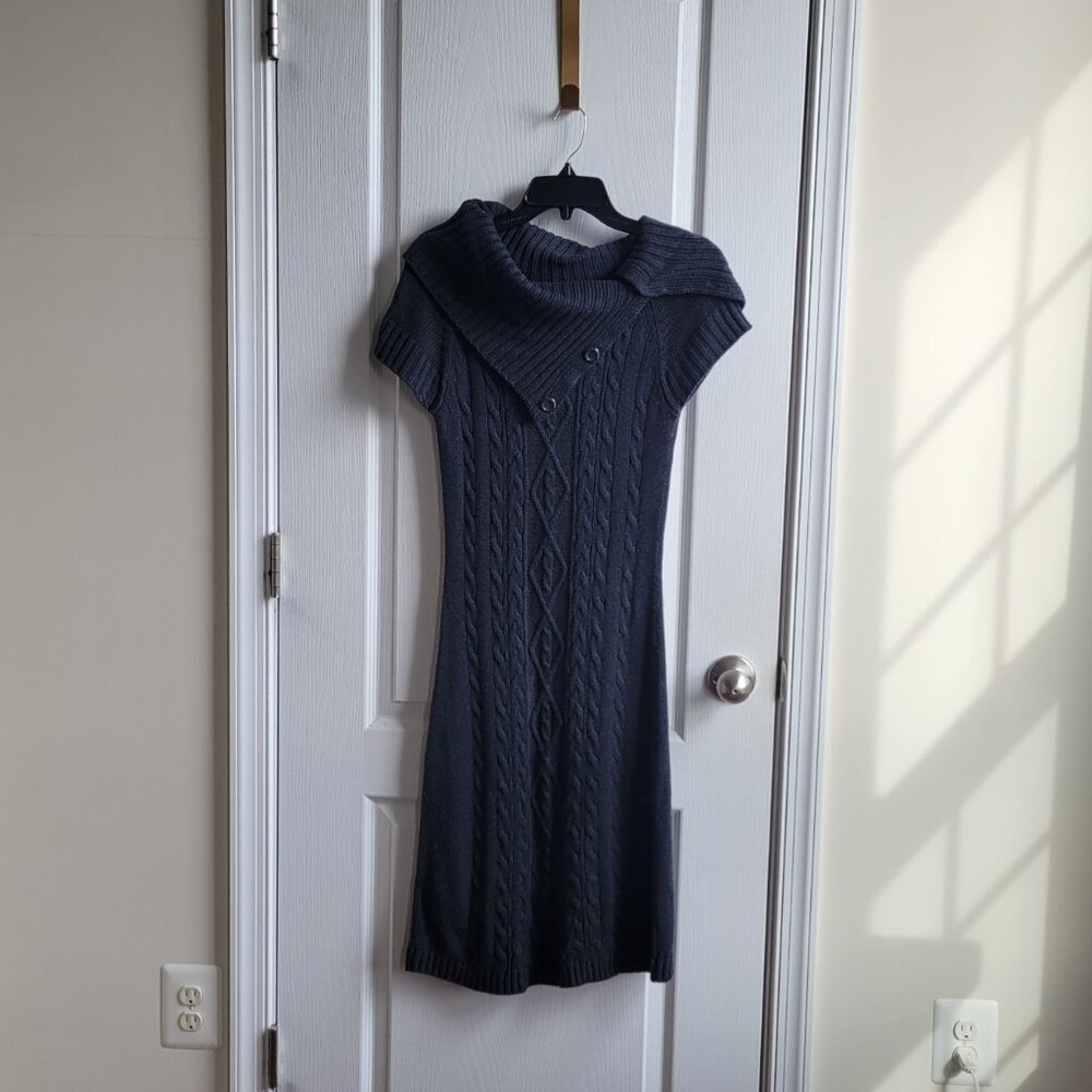 Calvin Klein Fall Gray Cable Dress Short Sleeve Size XS